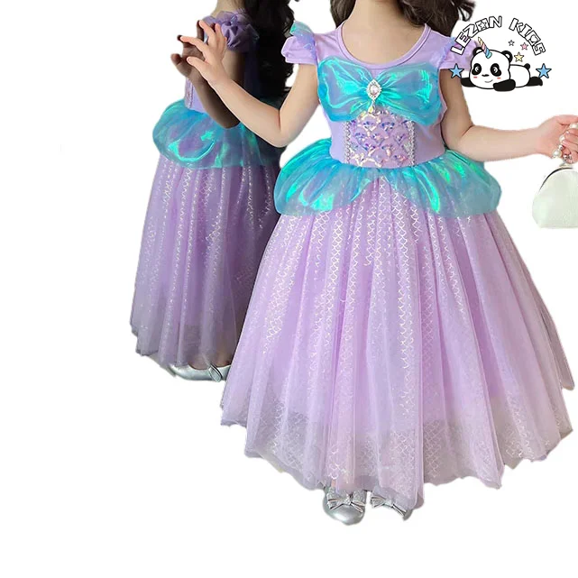 Best New Product of 2024 short sleeve sweet mermaids frocks princess dress for girls - Product Image