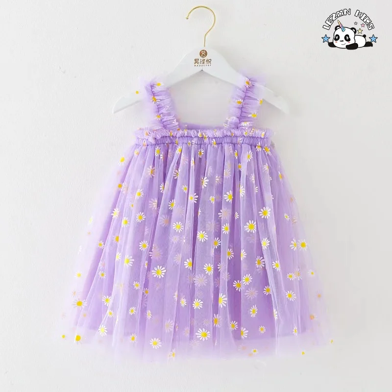 Grande amostra com desconto disponível vestido curto de festa de aniversário sem mangas colorido para meninas - Product Image