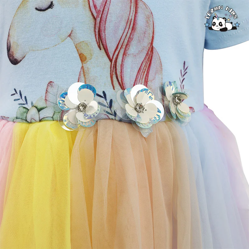 Children's Boutique Clothing Knee Length Simple Frock Design Girls' Chiffon Party Dress for Teenager - Product Image