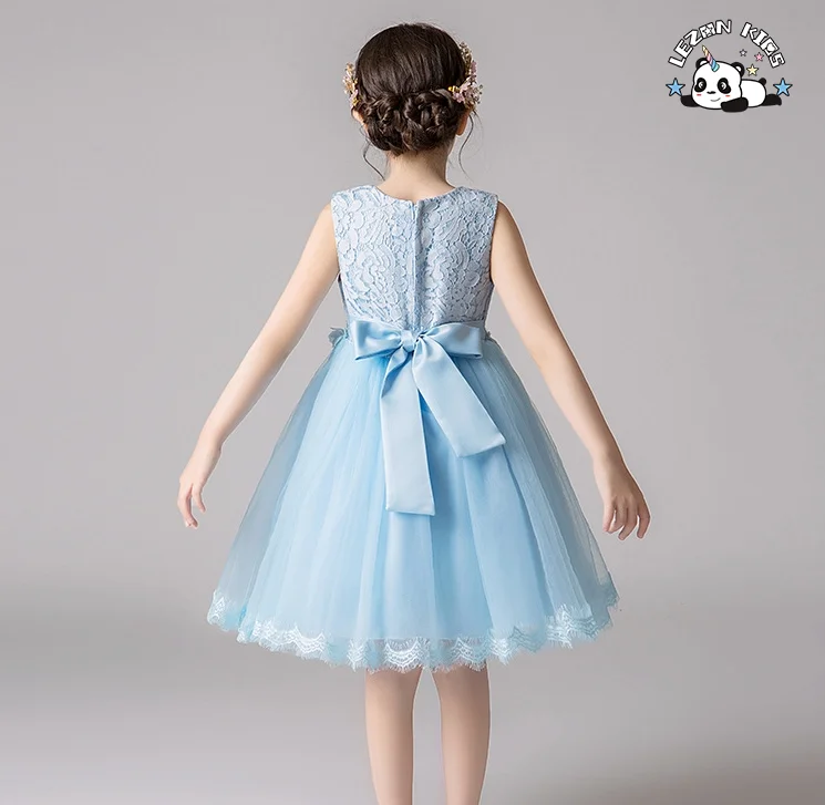 Children's Dress Beaded Fancy Party Flower Dress Frocks Designs Tulle Flower Dresses - Product Image