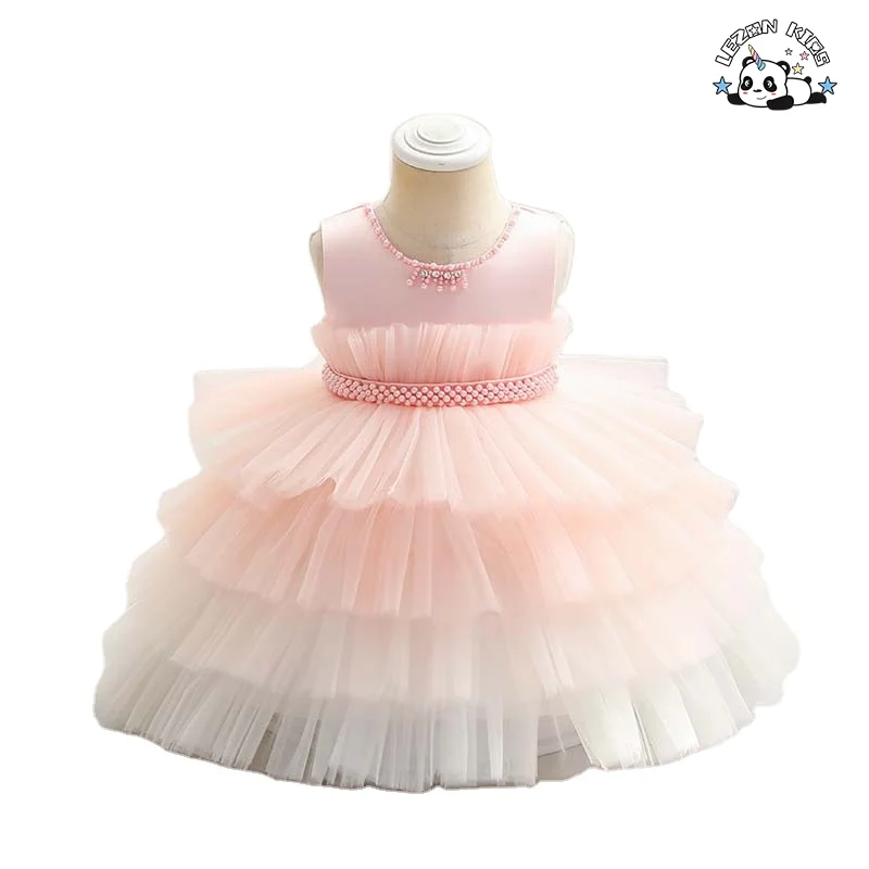 Children's Dress Cake Princess Dress Girl Baby's First Birthday Party Girls Dress for Church