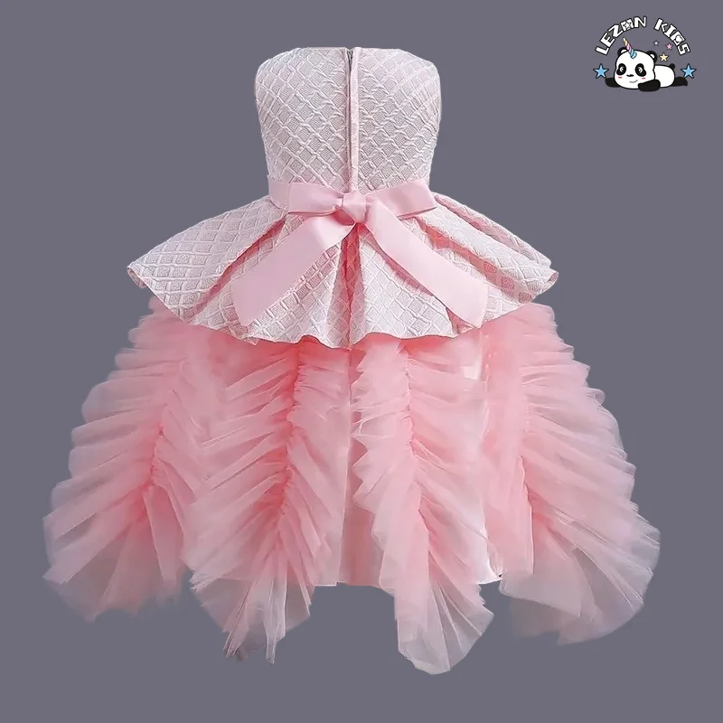 Children's princess dress baby girl host evening dress trendy in summer for flower girl dress for 2 years to 7year - Product Image