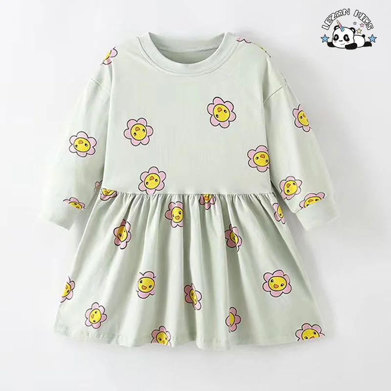 Personalização de Cores e Tamanhos Breve Vestidos de Algodão para Meninas Roupas de Criança