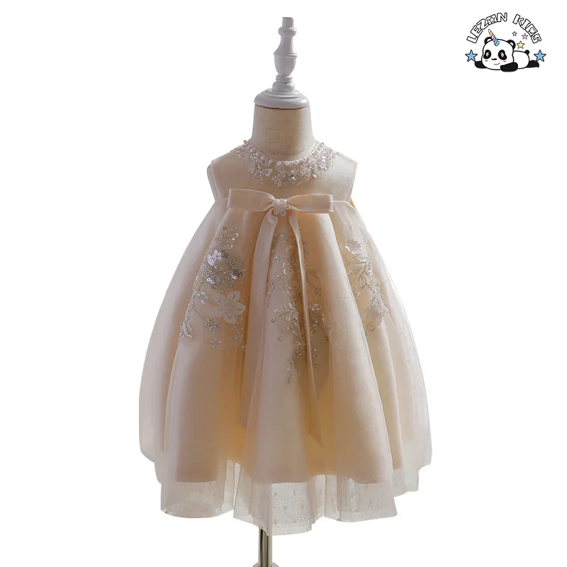 Custom Baby Girl Dress Tulle Birthday Party Sleeveless Princess Dress for Kids - Product Image
