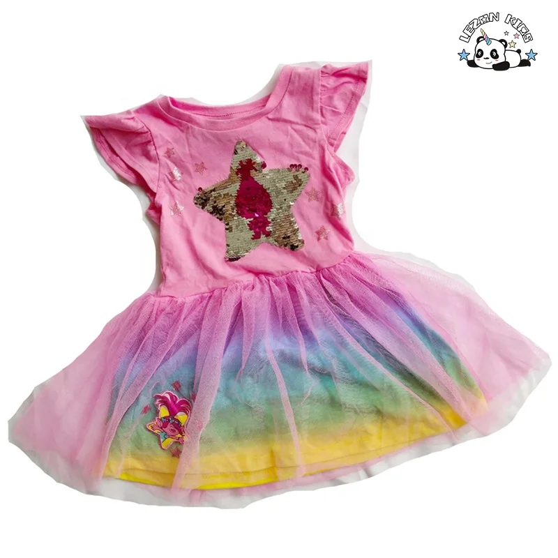 Custom Children Clothing Flip Sequin Dress For kids Princess Frocks For 12 Years Girls - Product Image