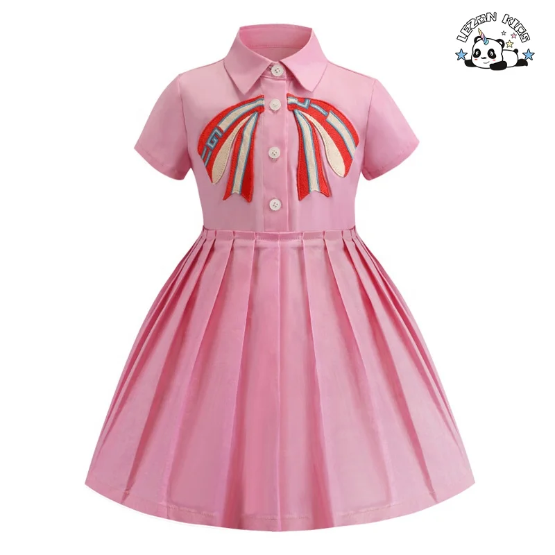 Custom Clothing Embroidery Dress for Kids Princess Frocks for 12 Years Girls