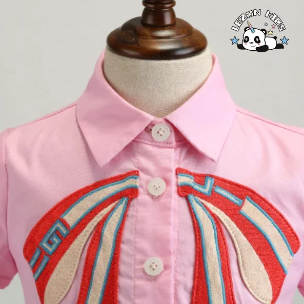 Custom Clothing Embroidery Dress for Kids Princess Frocks for 12 Years Girls - Product Image