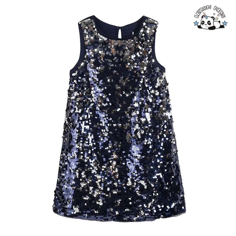 Custom Fashion Sleeveless Girls Dress Princess Style New Style Sequins Beading Western Decor Parties Girls Dress