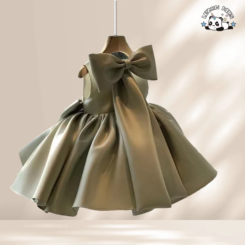 Custom Kids Clothing Children Pageant Wedding Birthday Party Dress Baby Dress Bow Princess Flower Girls' Dresses - Product Image