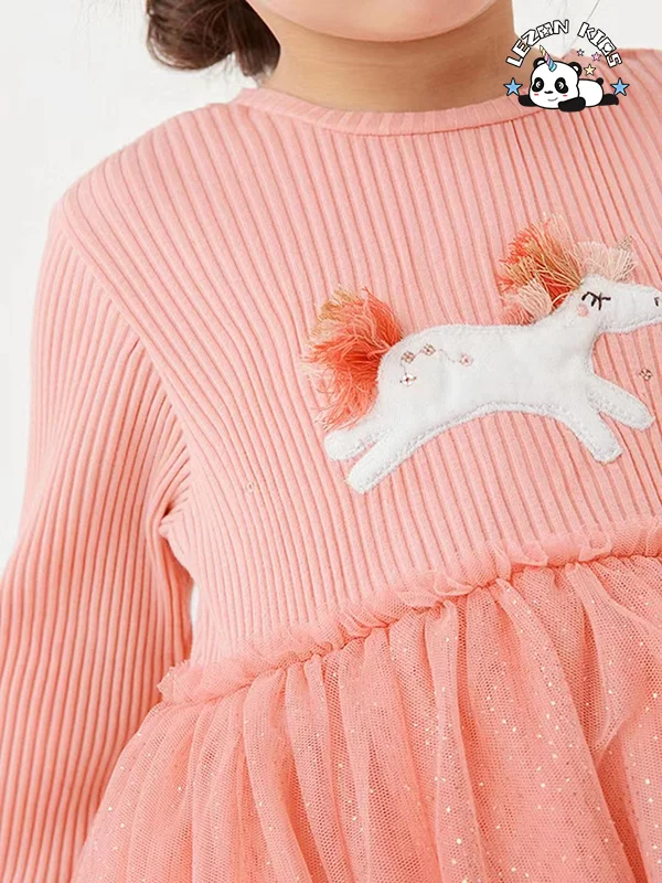 Customizable Directly Sell Spring Long Sleeve Sweet Smocked Frocks Kids Dresses for Girls - Product Image