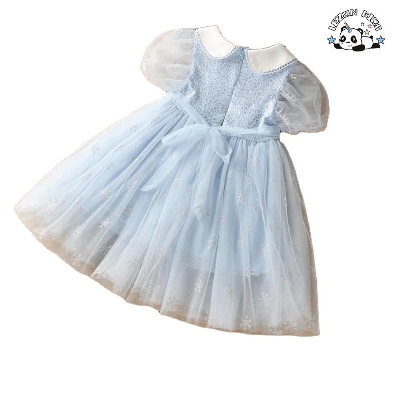 Customizable Fashion Children's Clothing Fancy Party Dress Pink Tulle Flower Dresses for Girls - Product Image
