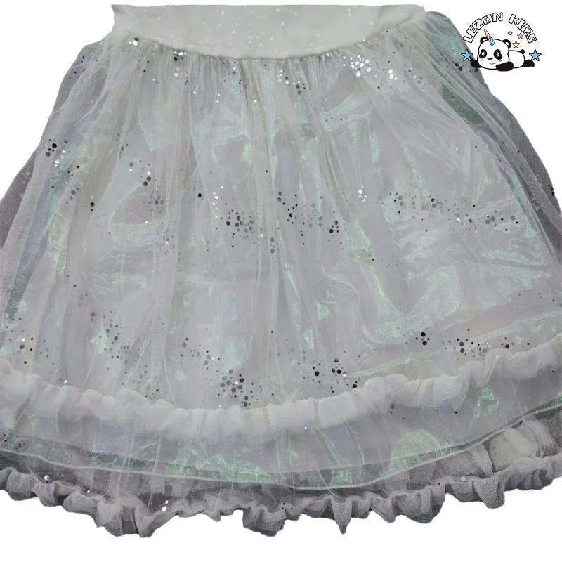 Customizable Girls Princess Dress Parties Corduroy Sequins Floral Pattern Western Mini Maxi Sleeveless Lace Ruffles Dress - Product Image