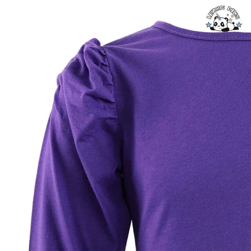 Vestido de festa para menina personalizável de alta qualidade com impressão de lantejoulas e manga longa de tule - Product Image