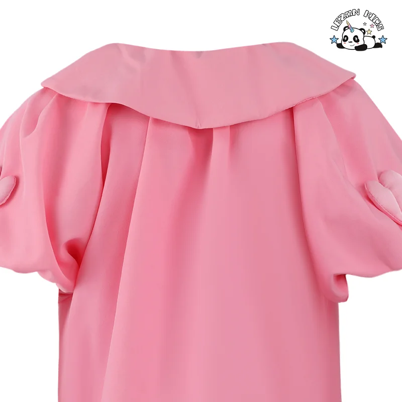 Customizable New Cute Summer Dress Girls Children's Short Sleeve Cartoon Cinnamoroll O-Neck Dress - Product Image