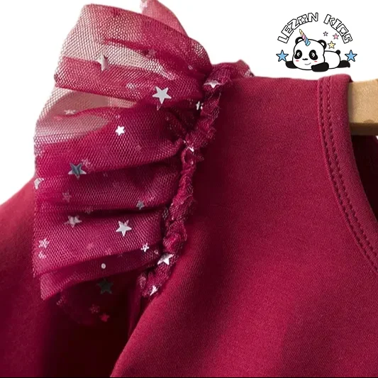 Customizable New Fashion Long Sleeve Children Girldress Latest Style Fashion Frock Design Children Girl Dress - Product Image