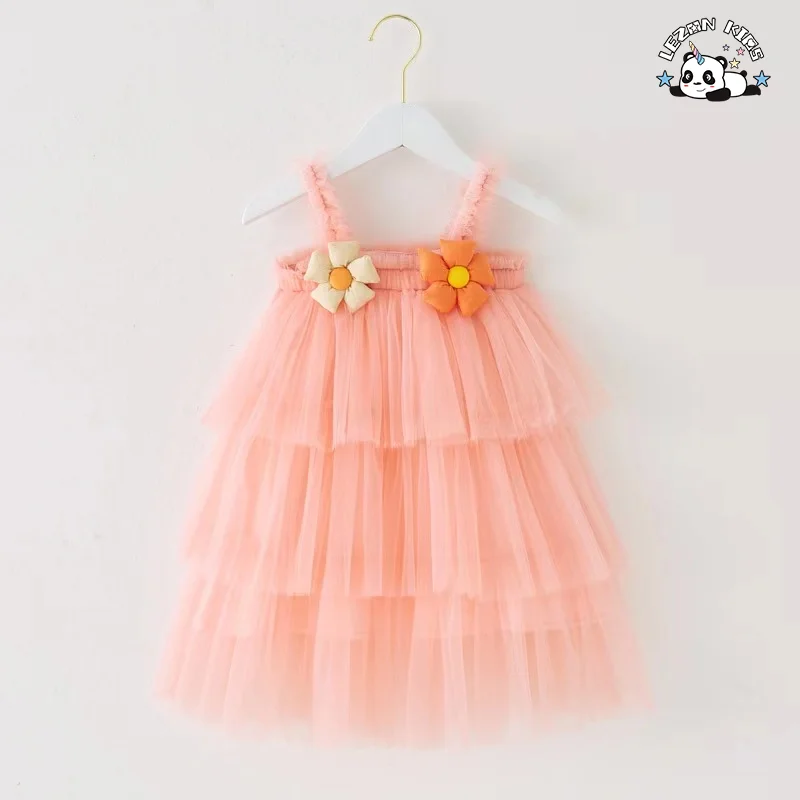 Customizable New Fashion Summer Sweet Multi-layer Tulle Children Frock Design for 2 to 14 Years Old Girls