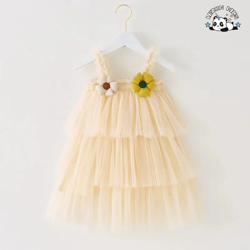 Customizable New Fashion Summer Sweet Multi-layer Tulle Children Frock Design for 2 to 14 Years Old Girls - Product Image