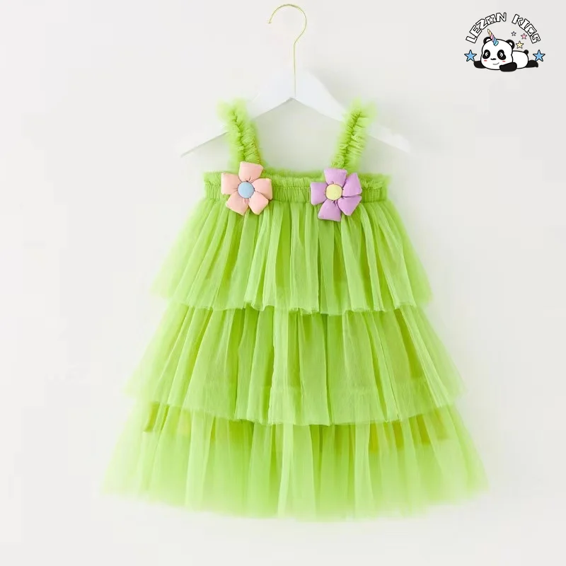 Customizable New Fashion Summer Sweet Multi-layer Tulle Children Frock Design for 2 to 14 Years Old Girls - Product Image