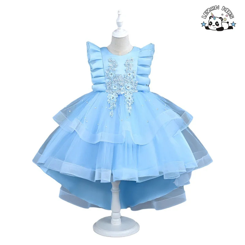 Customizable New High-end Sleeveless Flower Decoration Party Children's Clothing Girls Dress