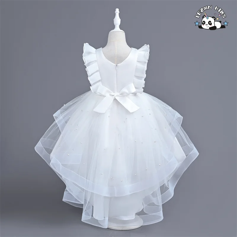Customizable New High-end Sleeveless Flower Decoration Party Children's Clothing Girls Dress - Product Image