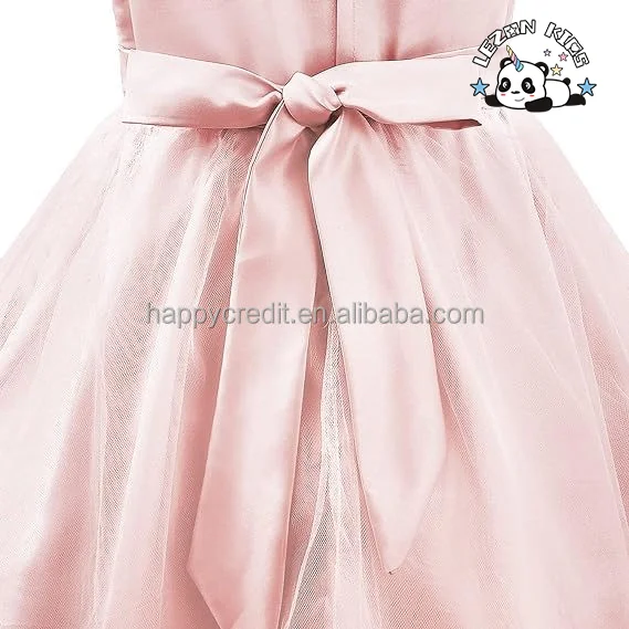 Customizable Sequin Flower Bridesmaid Ball Gown Wedding Tulle 2-14 Years Girls Party Dress - Product Image