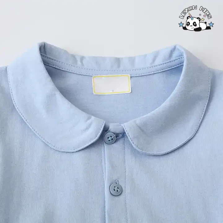 Customizable Summer Short Sleeve Kids Cotton Flower Embroidery Craft Polo Casual Dress - Product Image