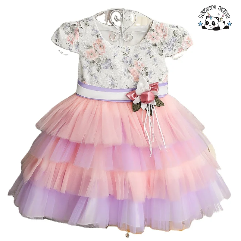Customizable Wholesale Children's Dress Baby's Birthday Party Performance Dress Cake Dress Foreign Trade Spot