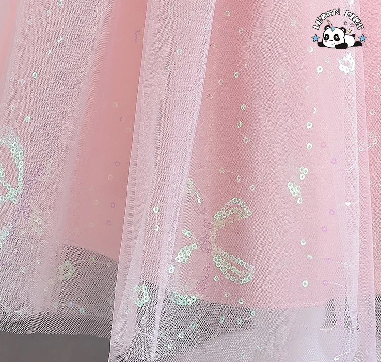 Customizable Wholesale Multi Colors Beaded Sequin Girls' Princess Party Dresses Gown Kid Clothing Dress - Product Image