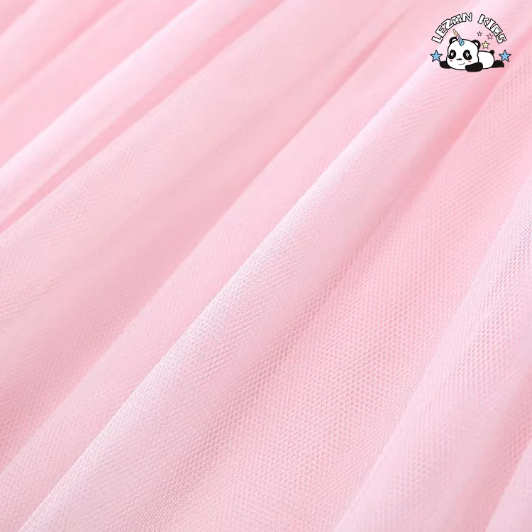Customization Acceptable Kids Rainbow Patchwork Girls Long Dresses for Autumn - Product Image