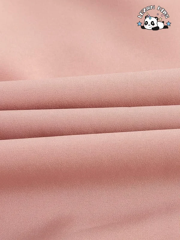 Vestido de Malha com Bolinhas e Babados de Manga Longa para Meninas no Verão, com Cintura franzida e Cor Rosa - Tamanho 7 Anos - Product Image