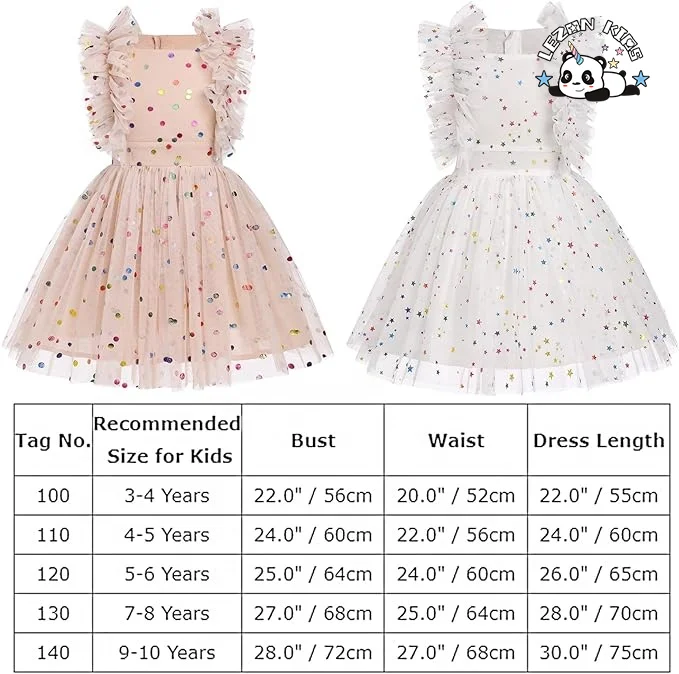 Customize Girls Sequins Romper Tutu Dress Flower Bow knot Dots Print Summer Flutter Sleeves girls Dresses - Product Image
