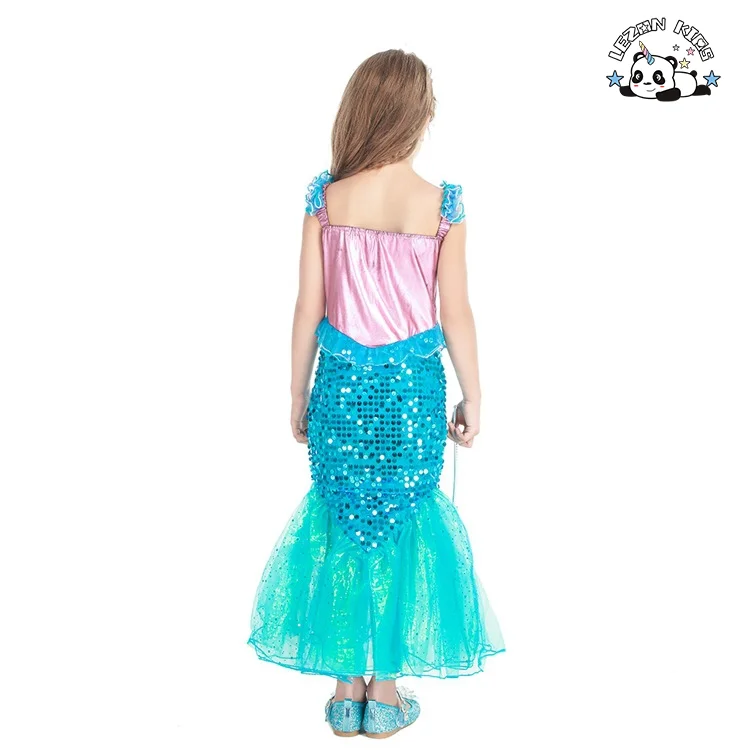 European and American Foreign Trade Mermaid Princess Dress Girls' Dress Halloween Costume Children's Pearl Mermaid Skirt - Product Image