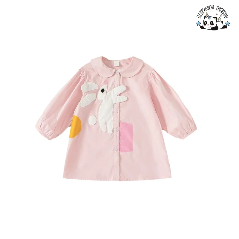 Explosive New Product Sweet Latest Design Long Sleeve Frocks Rabbit Pattern Girls Dresses