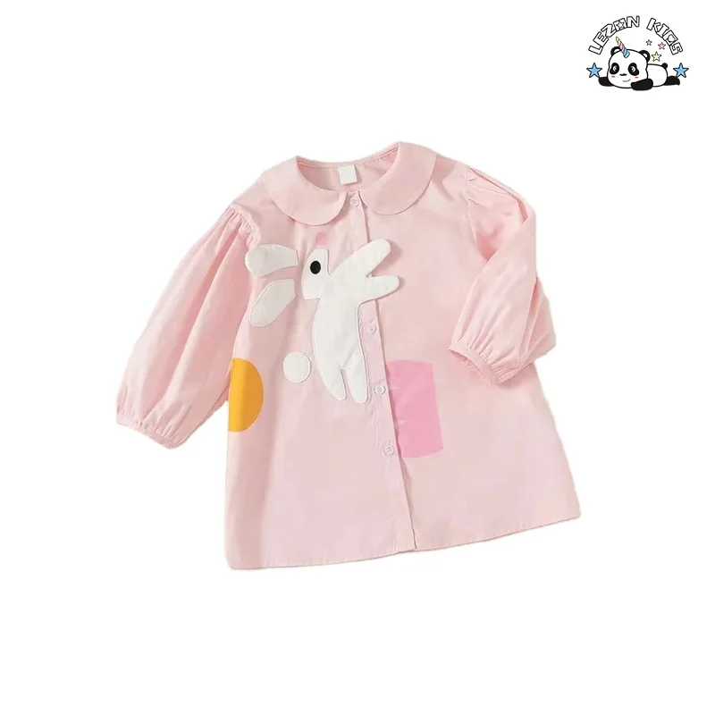 Explosive New Product Sweet Latest Design Long Sleeve Frocks Rabbit Pattern Girls Dresses - Product Image
