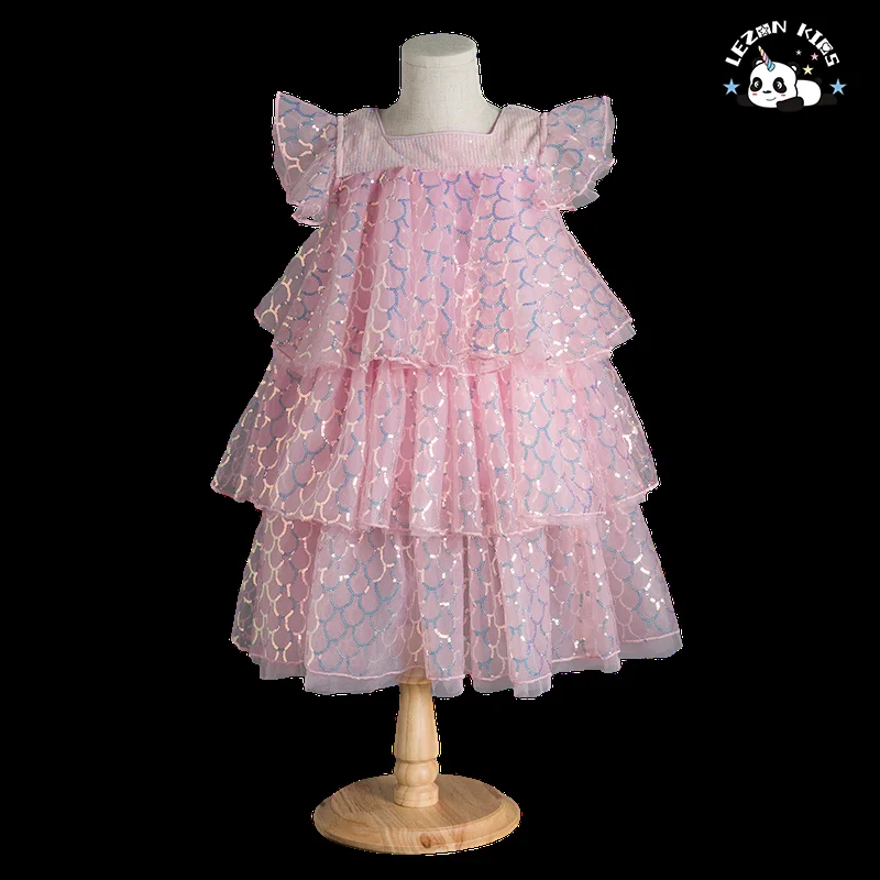 Vestido de Princesa de Malha com Lantejoulas no Estilo Coreano Fashion para Meninas Super Fada - Product Image