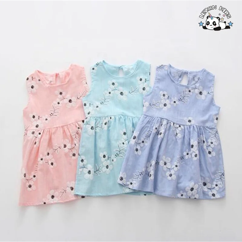 Floral Baby Summer Dresses Girls Boutique Soft Dresses Little Girls Cheap and Cute Dresses