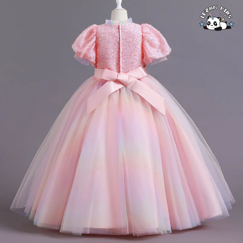 Flower Girl Beading Tutu Dress for Kids Baby Princess Wedding Bridesmaid Birthday Party Pageant Baptism Dresses - Product Image