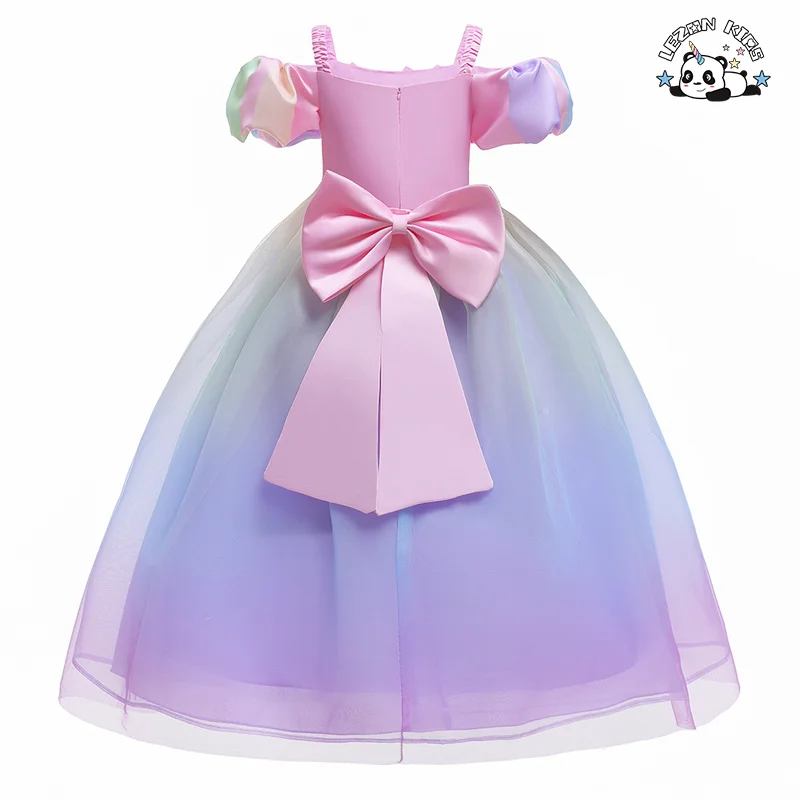 Saia de Gaze Rainbow Dream para Meninas Princesa Saia Performance Maxi Dress para Cosplay - Product Image