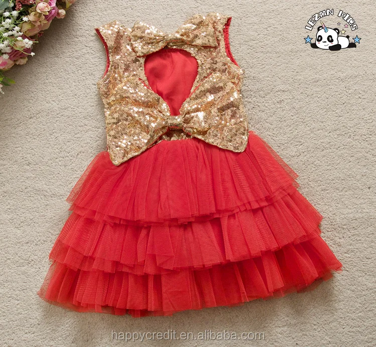 Envio Grátis por Atacado Vestido de Verão Personalizado para Meninas com Top de Lantejoulas e Corte de Coração Fofo - Vestido Tutu para Bebê - Product Image