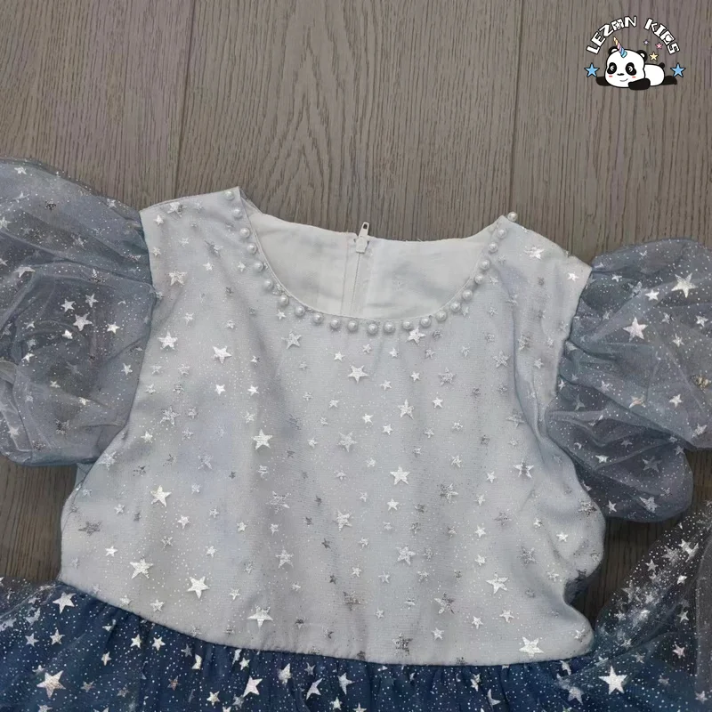 Girls Dress Summer New Little Girl Princess Dress 0-8 Years Old Star Tutu Dress - Product Image