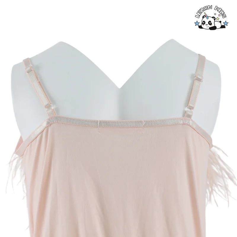 Good Quality Feather Sequin Flower Sling Gauze Dress Princess Tutu Girls Dress for 2-14y Girls - Product Image