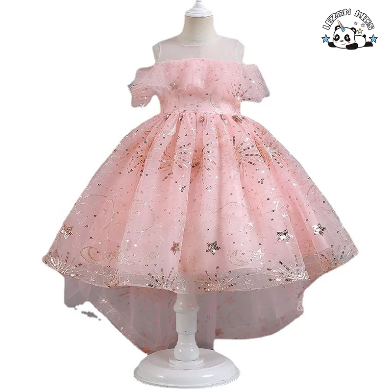 High Quality Flower Girl Dresses New Pink Layered Embroidered Girls Dresses Wedding Princess Dresses