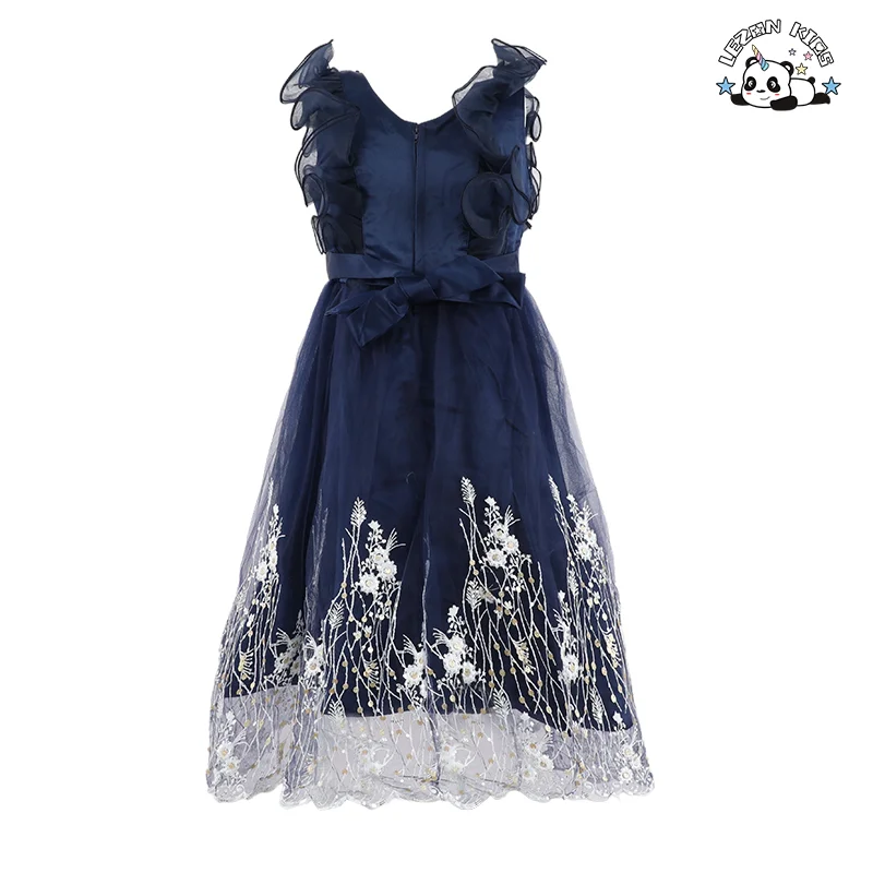 Kids Tulle Party Princess Dress up Summer One Year Baby Girl Dresses for 1St Birthday - Product Image