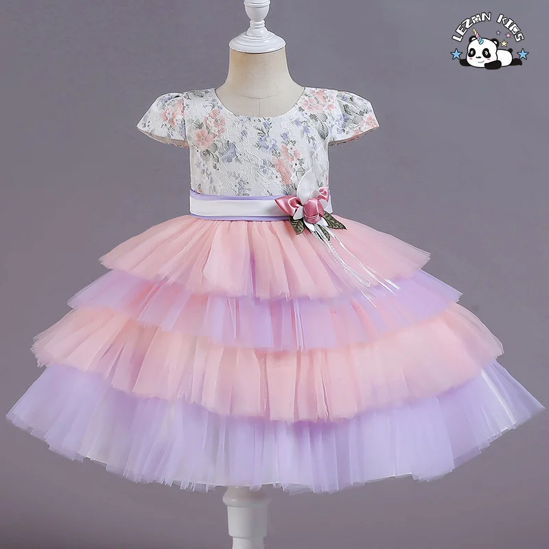 Latest Party Wear Children Birthday Dress 1 Year Old Dresses For Girl Party Wear - Product Image