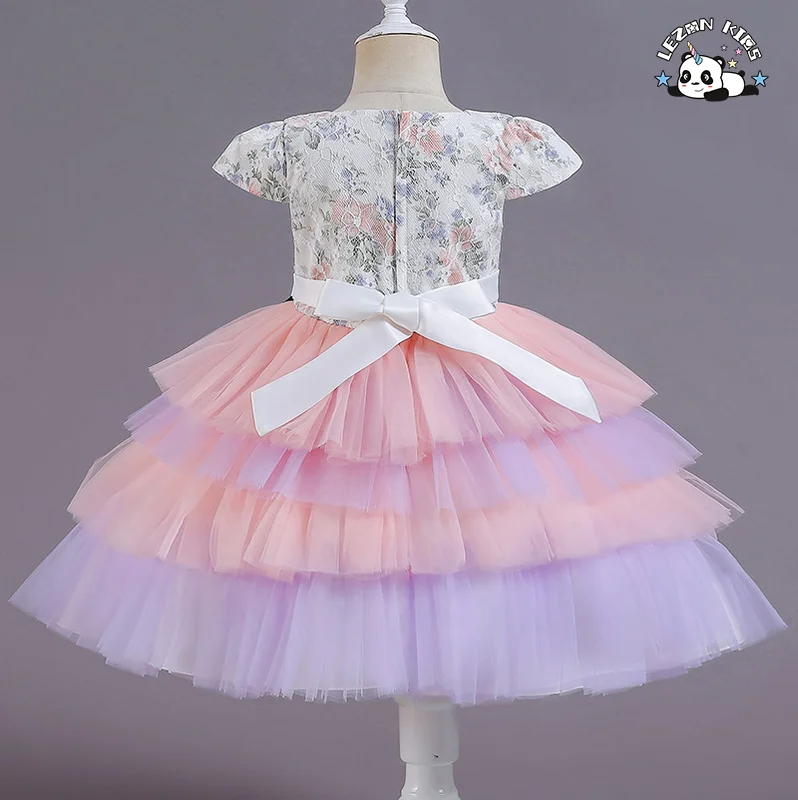 Latest Party Wear Children Birthday Dress 1 Year Old Dresses For Girl Party Wear - Product Image