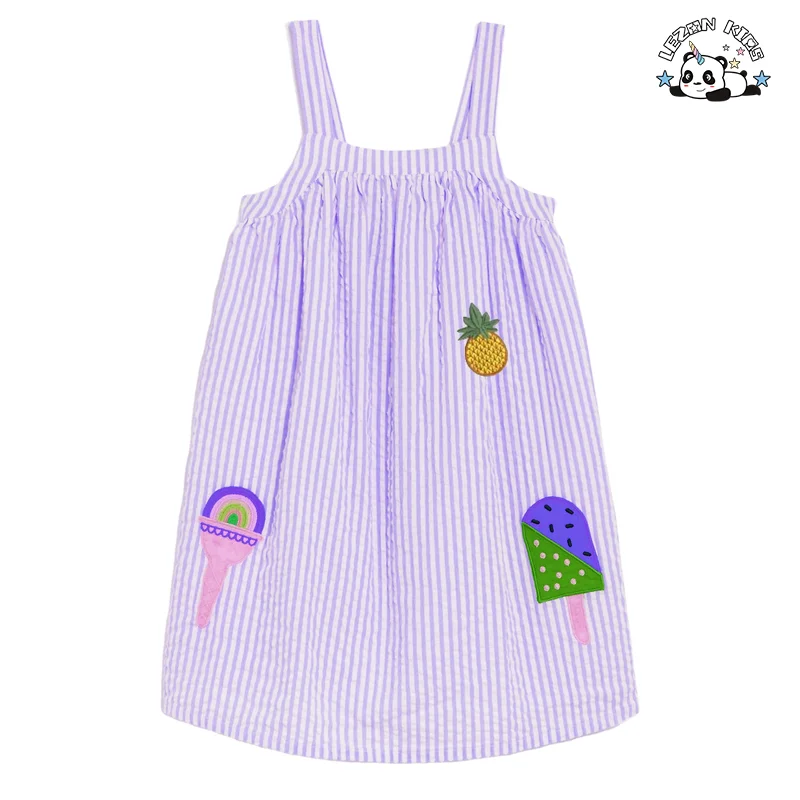 Último Estilo Vestido Xadrez de Algodão OEM Elegante Sem Mangas para Meninas