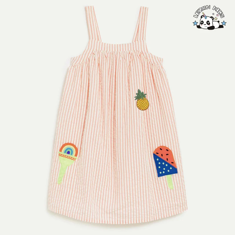 Último Estilo Vestido Xadrez de Algodão OEM Elegante Sem Mangas para Meninas - Product Image