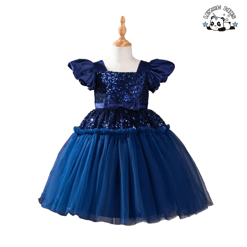 More Popular in 2024 Sequined Puff Princess Dress Puff Sleeve Children's Dance Princess Dress