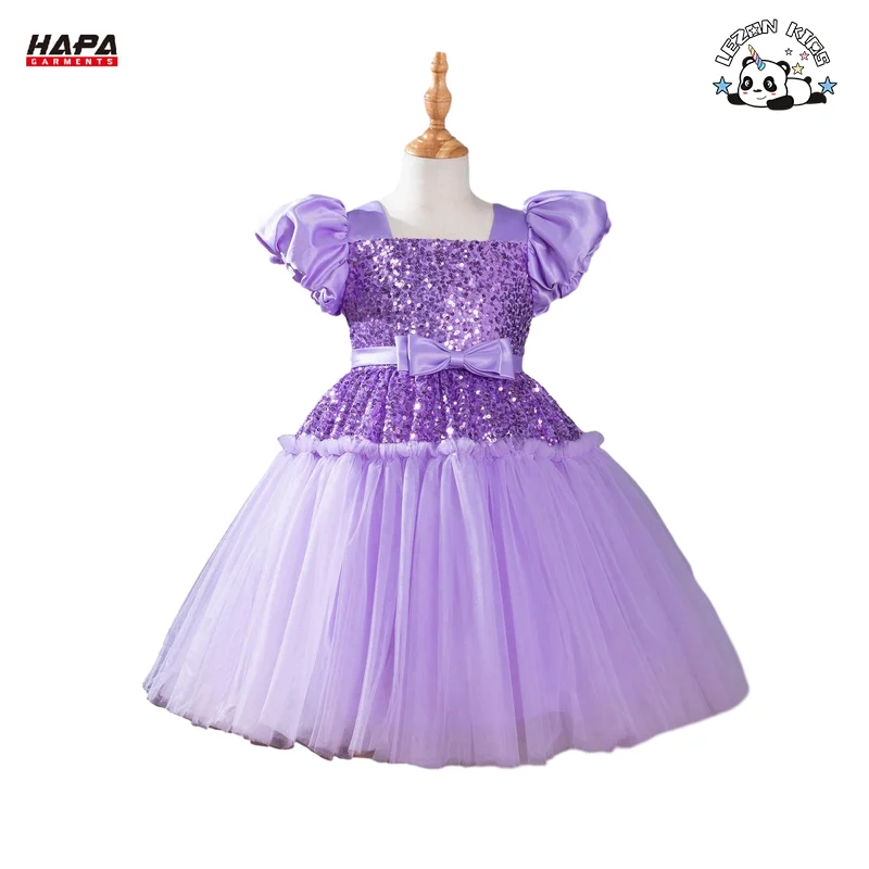 More Popular in 2024 Sequined Puff Princess Dress Puff Sleeve Children's Dance Princess Dress - Product Image