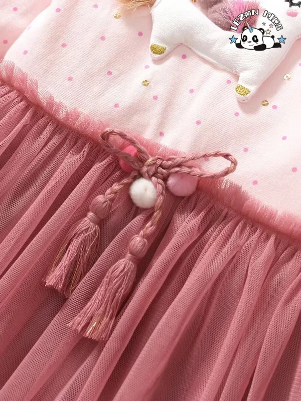 New Arrival Cute American Unicorn Short Dress Accessories Custom Baby Dolls Dress - Product Image